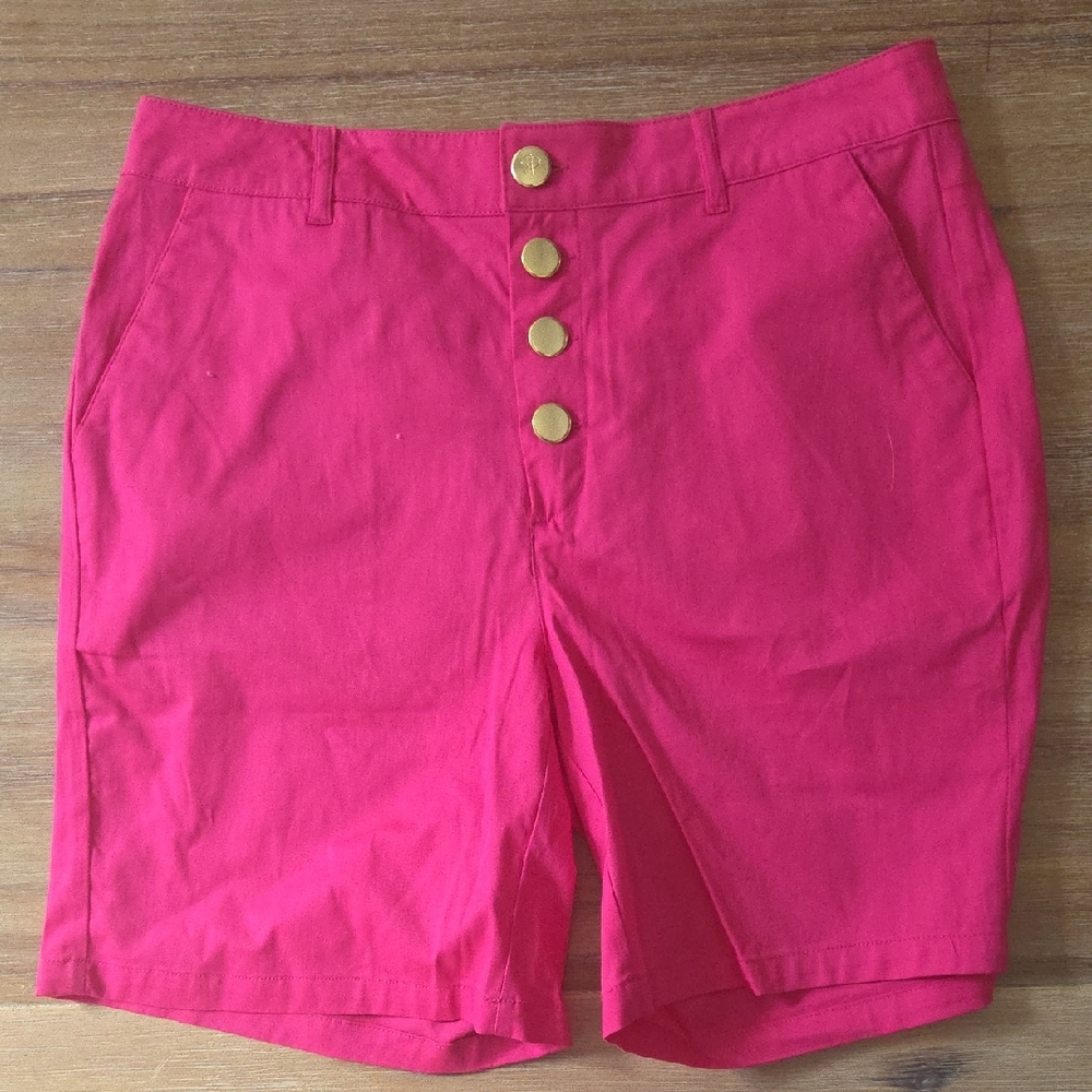 Vibrant Fuchsia High Waist Shorts